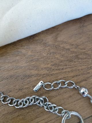 Collar doble Zara - Plata/Blanco