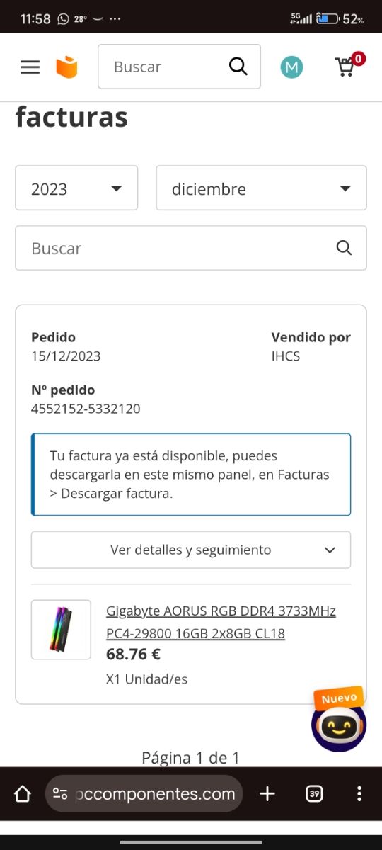 Gigabyte Z690 Aorus Elite DDR4
Placa base