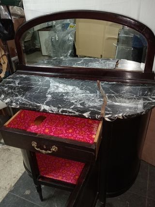 Aparador vintage madera espejo