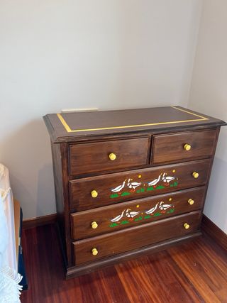 Cómoda madera infantil - Patos