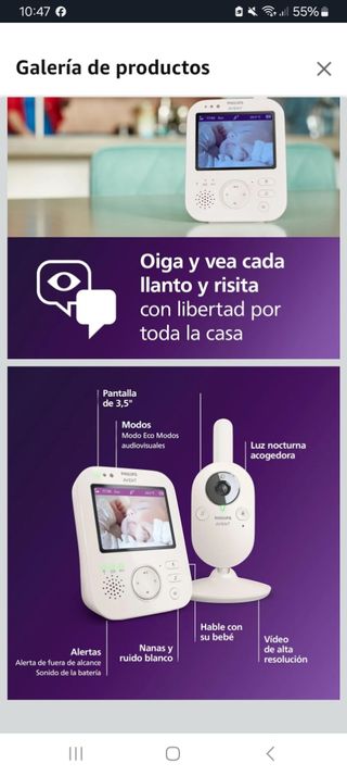 Vigila bebés Philips Avent SCD843