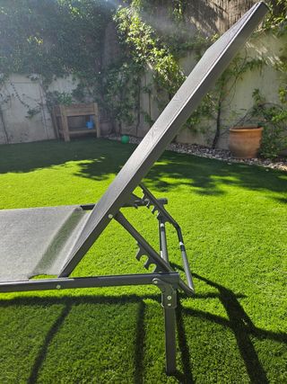 Tumbona Gris Plegable Jardín
