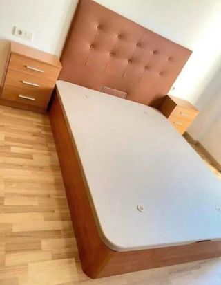 Canapé matrimonio madera + cabecero