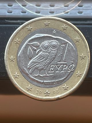 Moneda 1€ Grecia 2002 - Búho