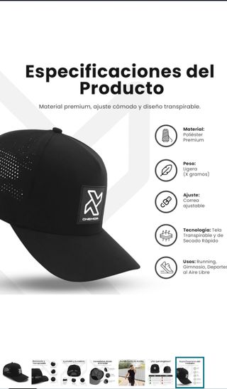 Gorra Onemor negra - Nueva