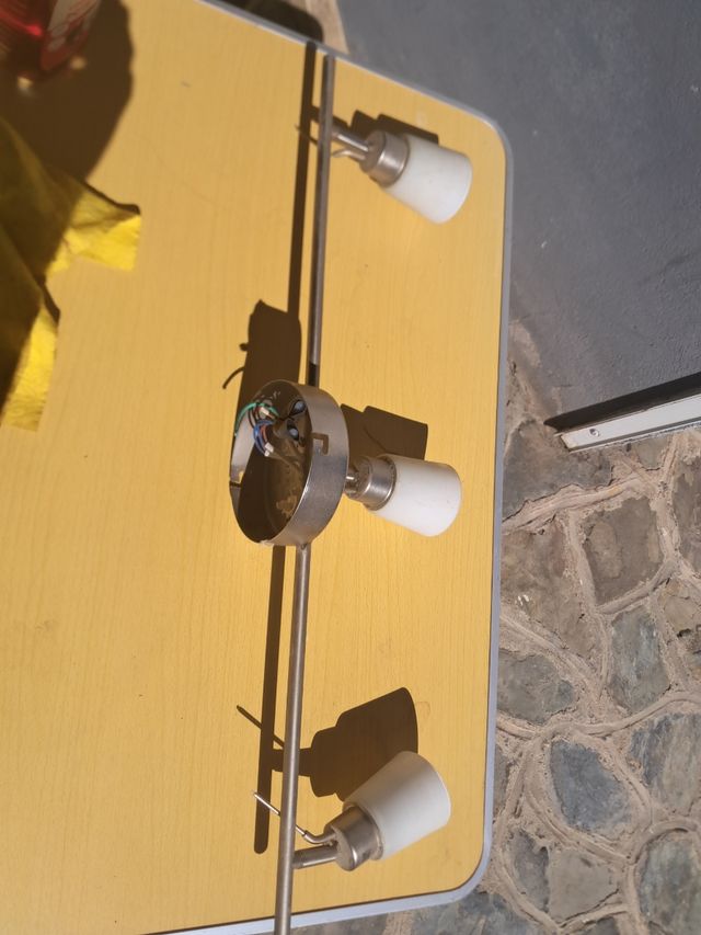 Lampara 3 luces metal