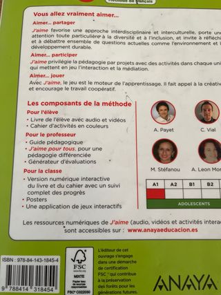 J,aimé Méthode de français 1  ESO 