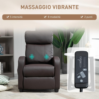 Poltrona Relax Massaggiante con 8 Modalità e 5 Int