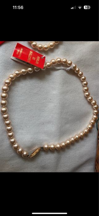 Gargantilla perlas Mallorca 24k