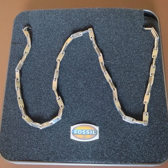 Collana Fossil acciaio - nuova