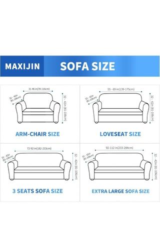 MAXIJIN Funda Protectora súper elástica para sofá