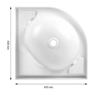 Lavabo esquinero termoformado 420x420 blanco