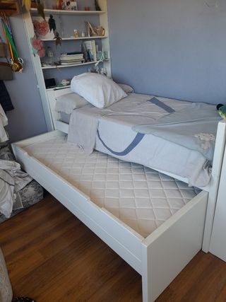 Cama nido DM blanca 90cm Garabatos