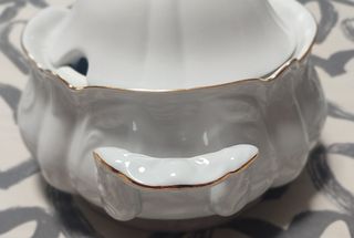 Sopera y salsera porcelana