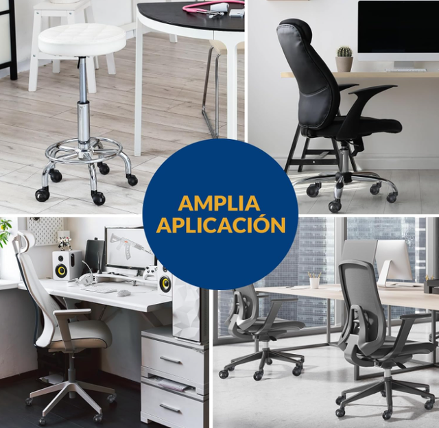 Ruedas Silla Oficina/Gaming 11x22 mm