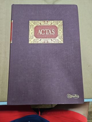 Libro Actas - Encuadernación antigua