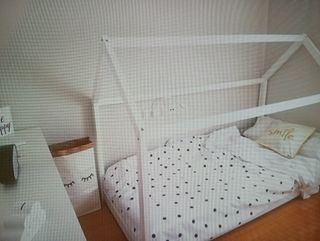 Cama casita infantil blanca