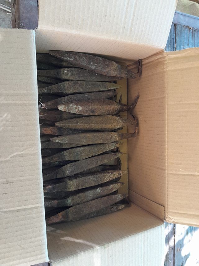 Puntas arado antiguo hierro