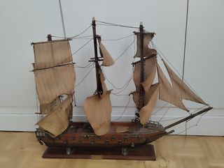 Maqueta barco madera Fragata Española s.XVIII