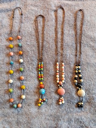 4 Collares Cerámica Multicolor