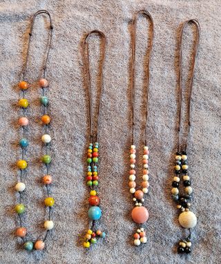 4 Collares Cerámica Multicolor