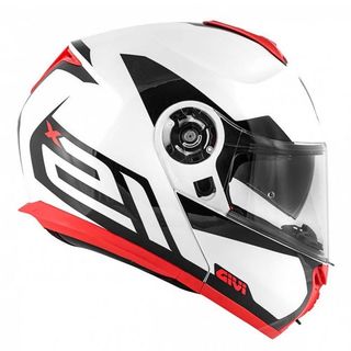 Casco Givi X21: Blanco, Negro, Rojo