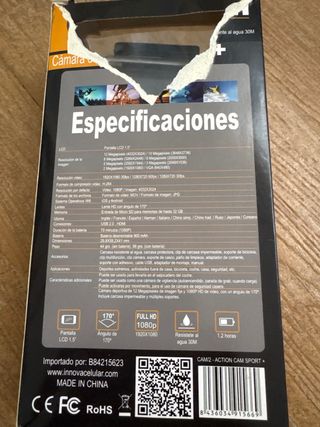 Cámara deportiva INNOVA Action Cam Sport+
