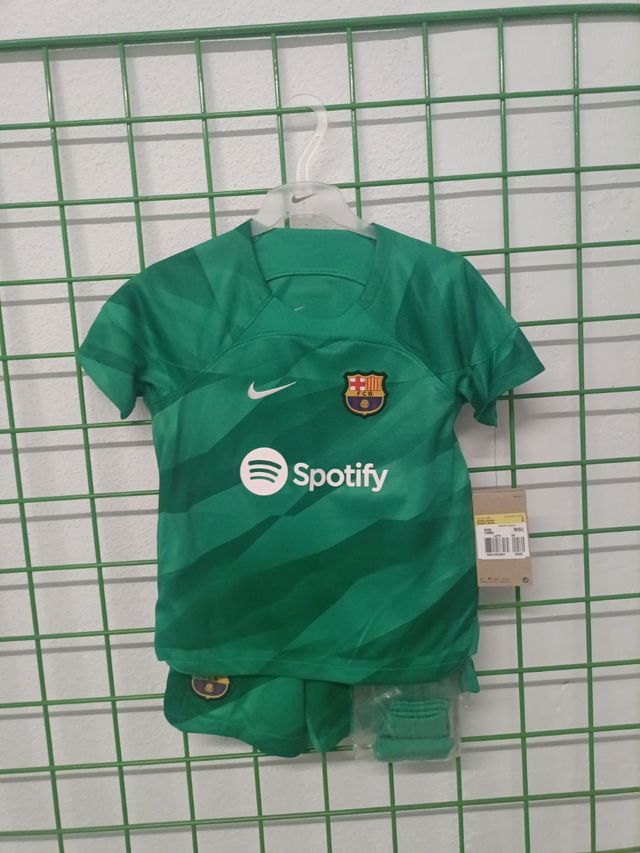 Equipación portero FC Barcelona niño Original
