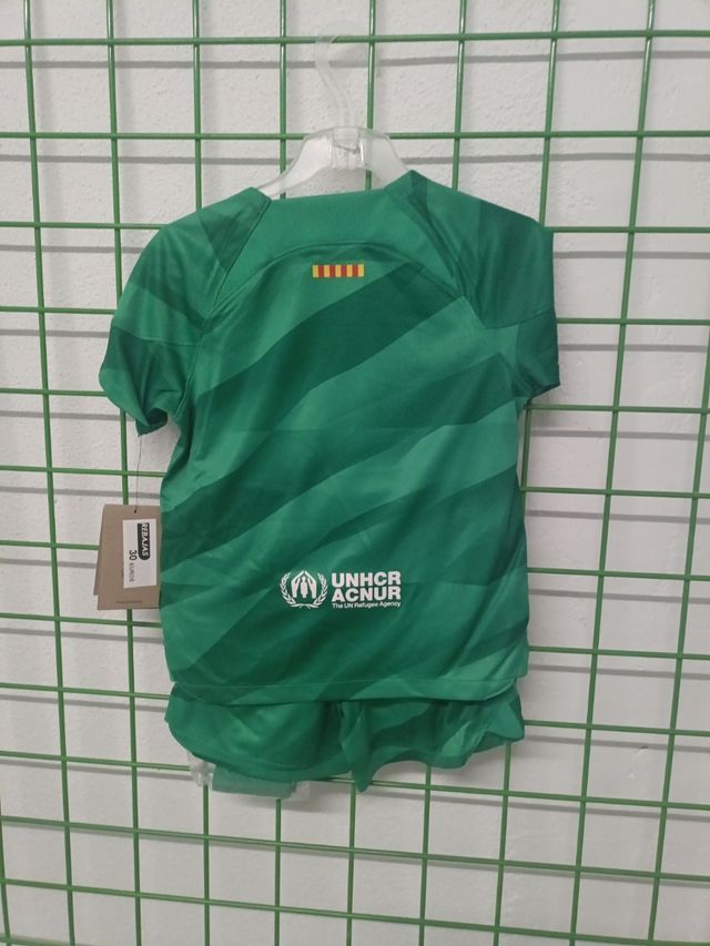 Equipación portero FC Barcelona niño Original