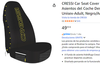 Funda Asiento Coche Impermeable Cressi