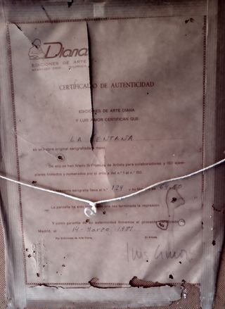 Cuadro "La Ventana" Luis Amor (firmado y certif.)