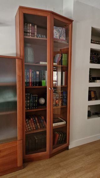 Vitrina estantería librería madera - marrón