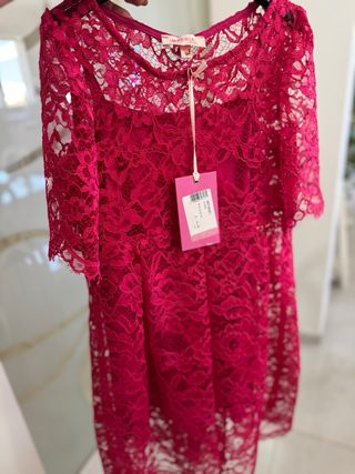 Vestito pizzo fucsia bimba tg S Imperial