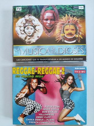 Cassettes dobles compilación años 80s-90s. Nuevos.