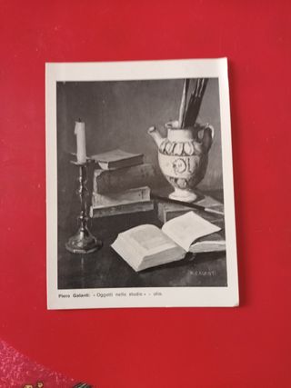 Cartolina vintage Galanti - Oggetti nello studio
