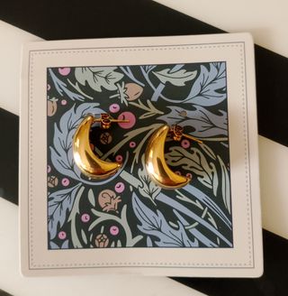 Pendientes dorados - gotas agua