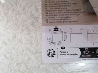 Puff almacenaje plegable blanco