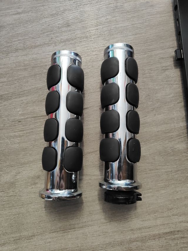 Puños moto cromados