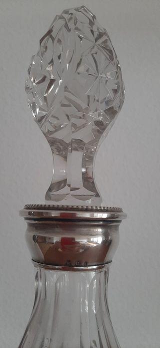 Licorera cristal plata - Antigua