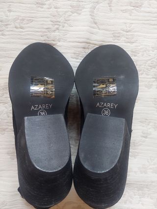 Botines Azarey negros, talla 36