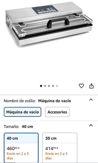 Envasadora al vacío Lacor 69540 + 150 bolsas