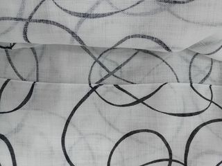 Cortinas lino 100x100 natural blanco, 140x265cm.