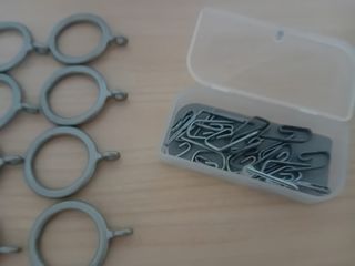 Cortinas lino 100x100 natural blanco, 140x265cm.