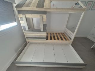 Cama nido infantil tipo cabaña