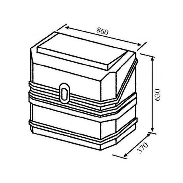 Cofre gas para 2 bombonas cierre con llave
