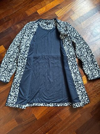 Ovs Women’s Leopard Print Open-Front Coat / Long J