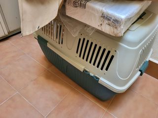 Transportín perro grande beige-verde