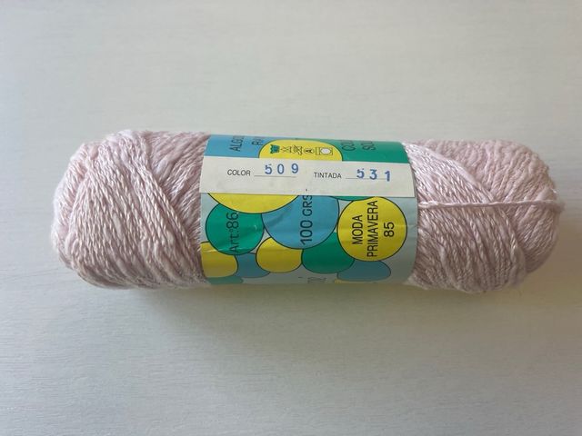 7 ovillos hilo HINCA FLAME- rosa claro