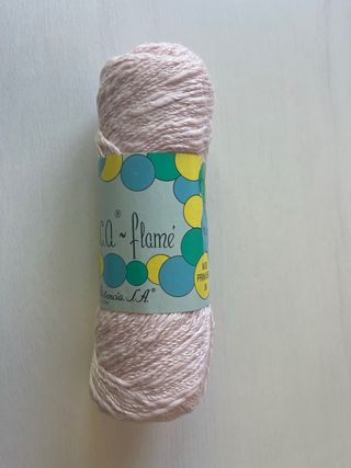 7 ovillos hilo HINCA FLAME- rosa claro