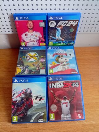 PS4 (PlayStation 4) con 6 juegos